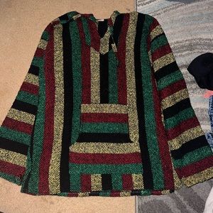 Unisex striped hoodie